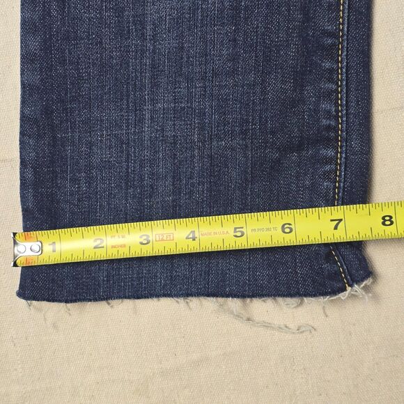 GAP 1969 Vintage Boot Cut Stretch Jeans - Women’s Size 2R, Dark Wash, Distressed - Picture 7 of 16